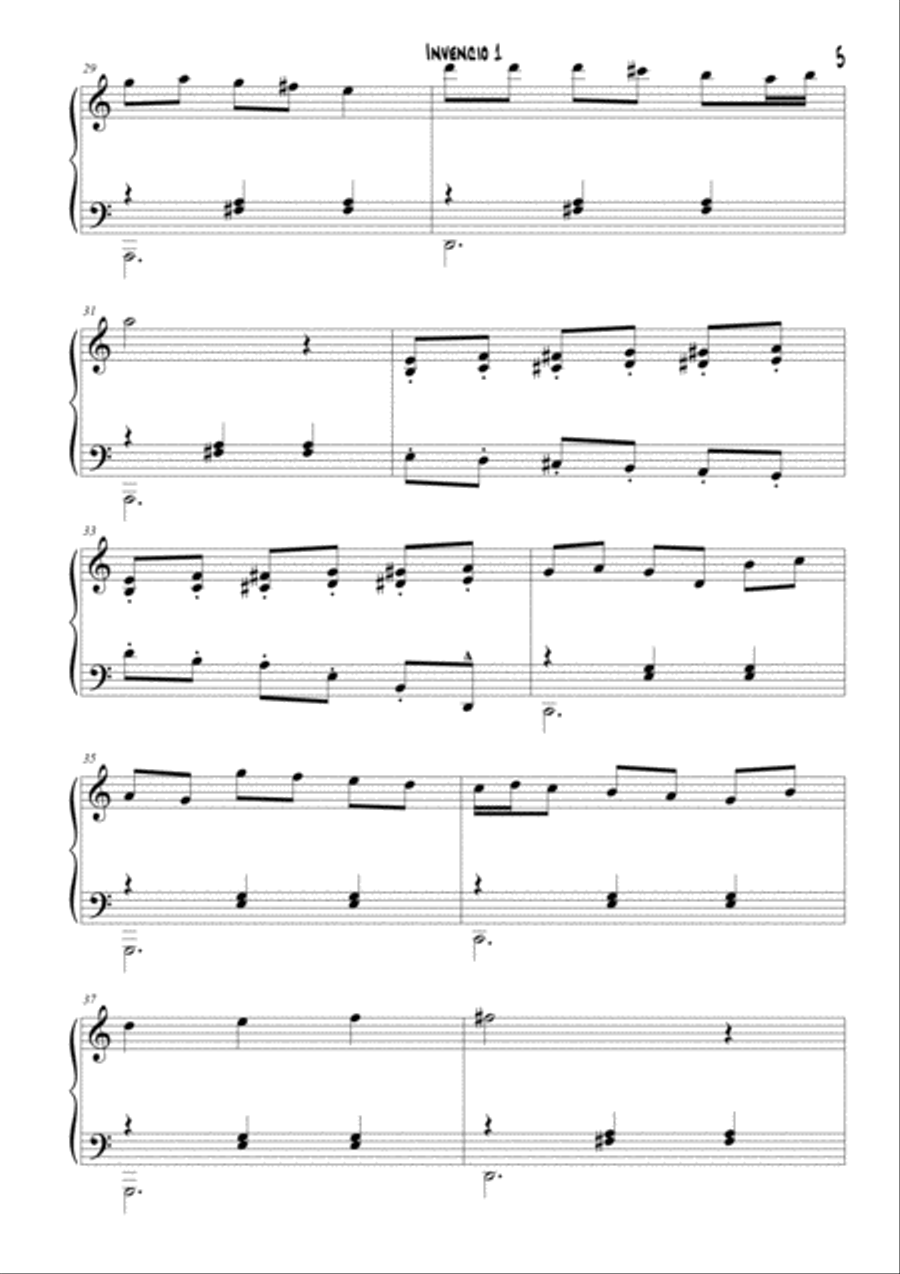 Invenció 1 Invenció 1 Piano Solo scores gallery preview page 5