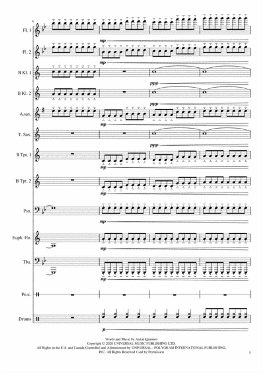 Astronomia Concert Band scores gallery preview page 3