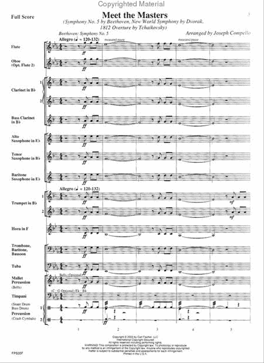 Meet the Masters Meet the Masters Concert Band scores gallery preview page 2