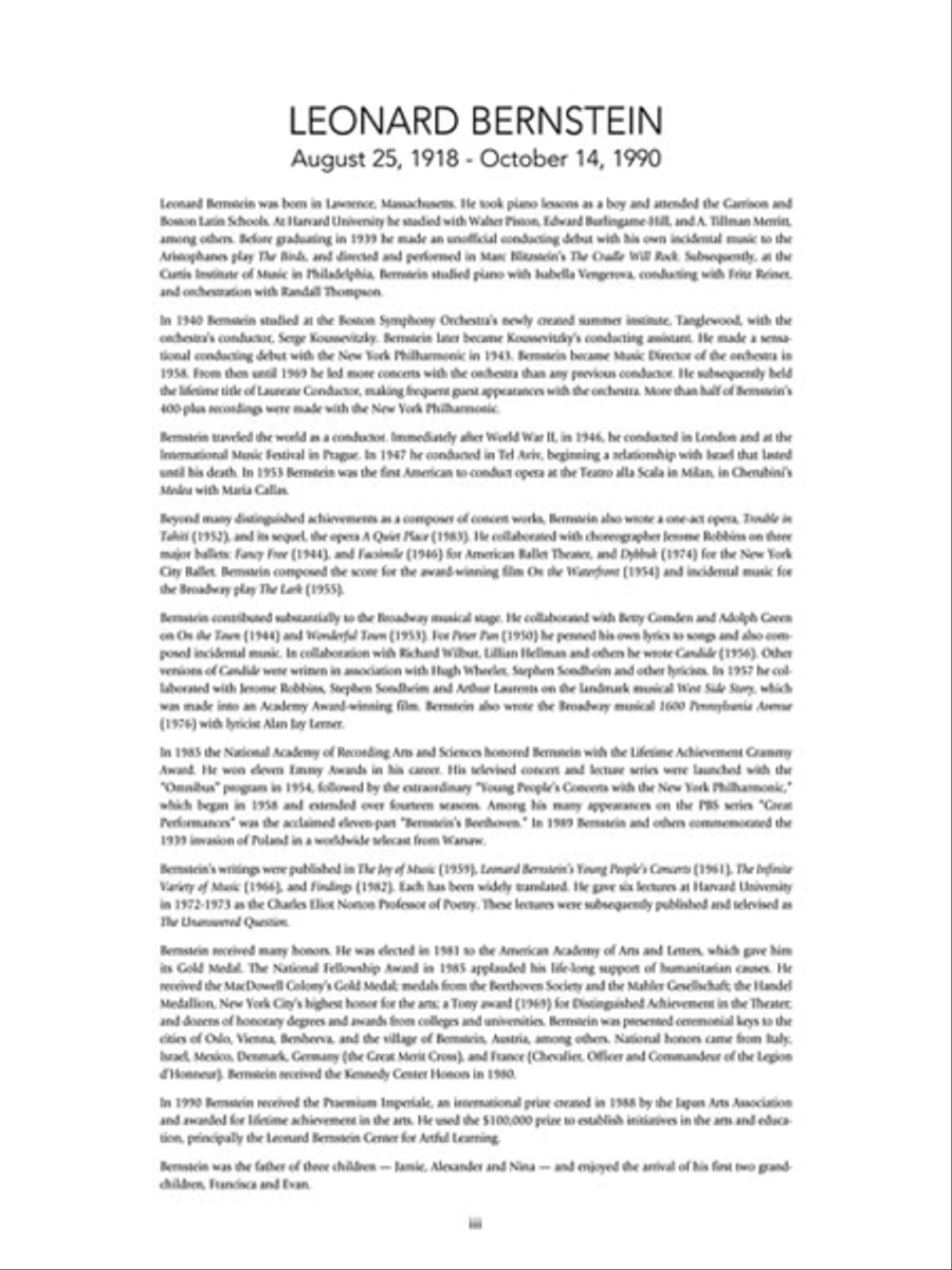 Bernstein Theatre Songs Piano Accompaniment scores gallery preview page 3
