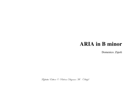 ARIA in B minor - Zipoli - For Organ image number null