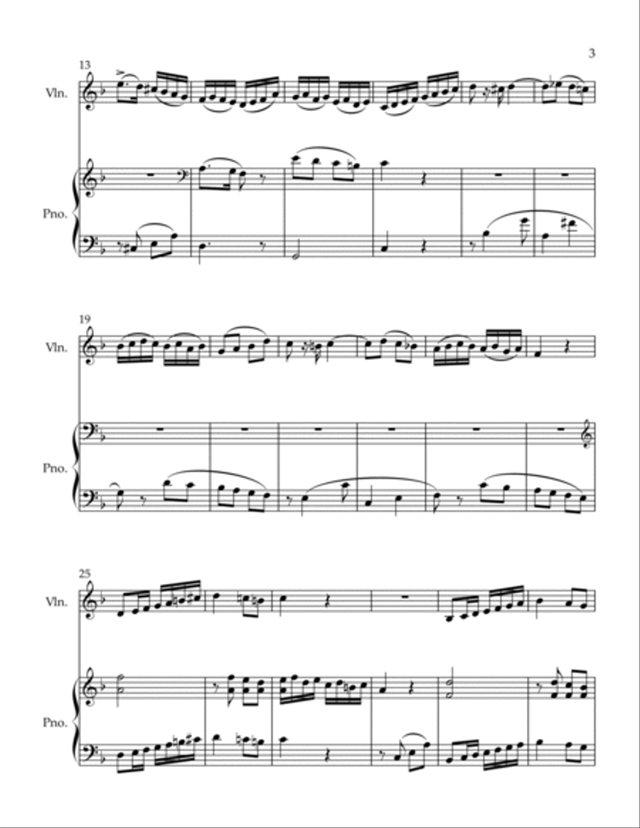 Finale Violin Solo scores gallery preview page 3