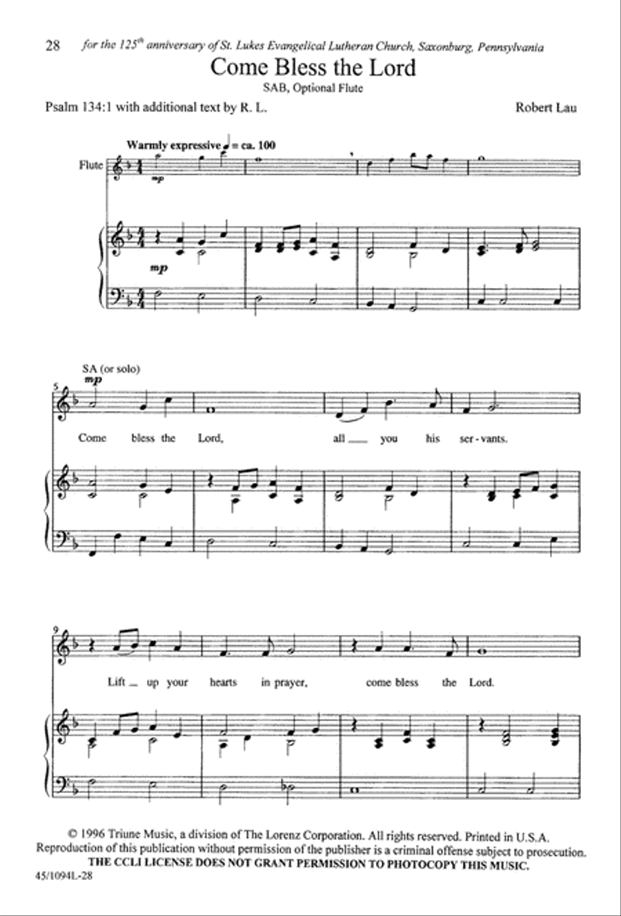 10 Anthems for about 10 Singers Unison Choir scores gallery preview page 29