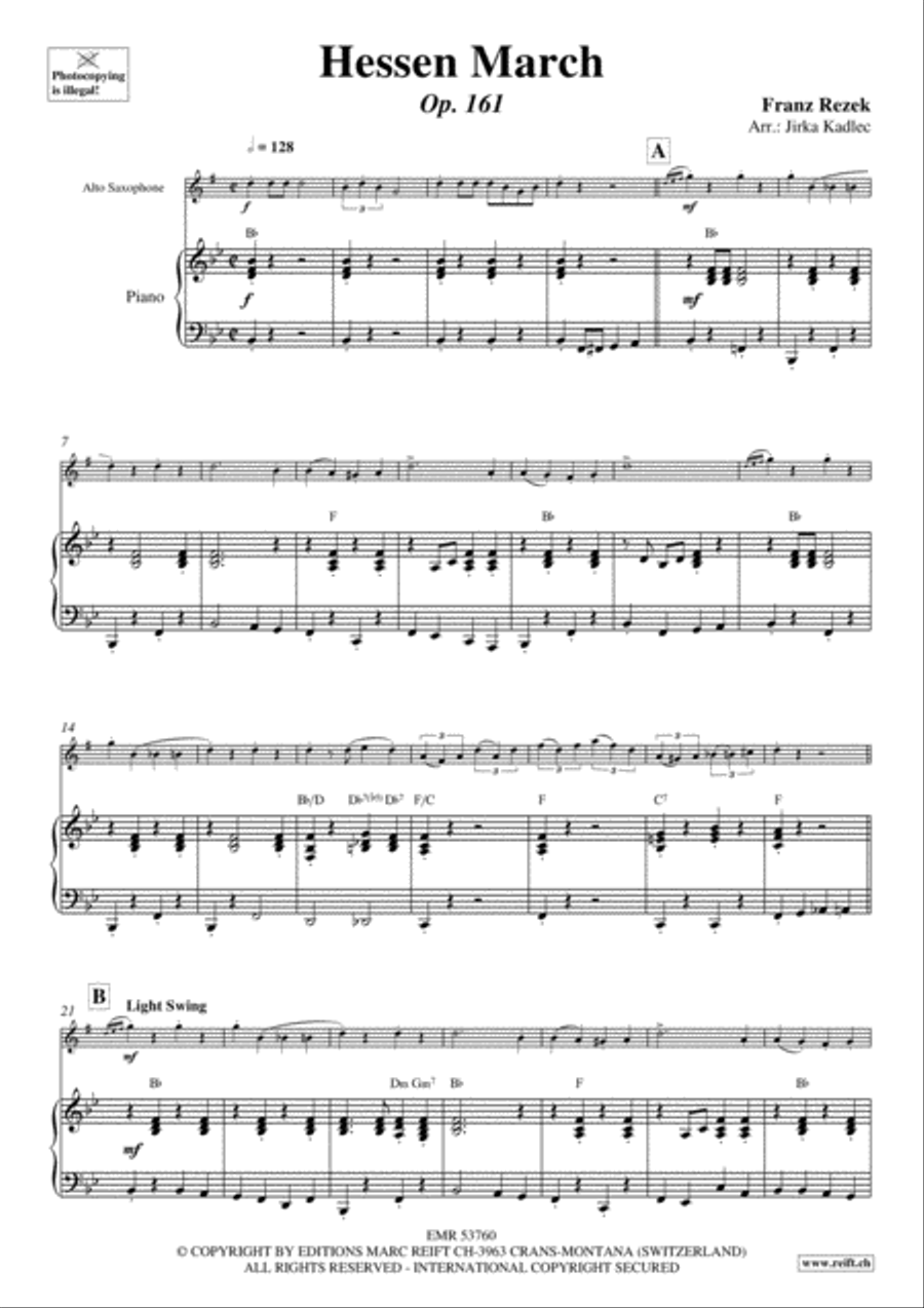 Hessen March Alto Saxophone scores gallery preview page 4