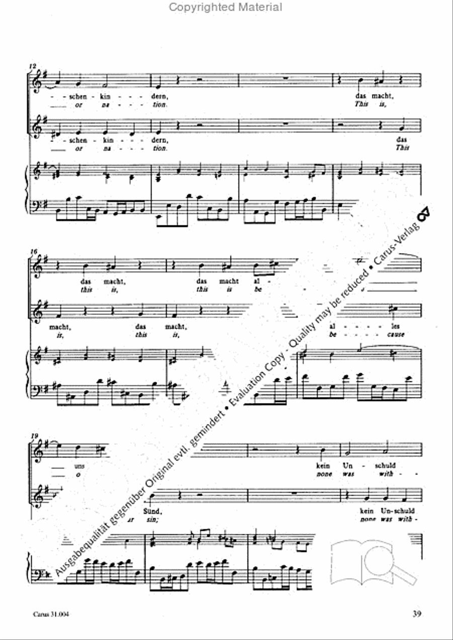 Christ lay in death's cold prison (Christ lag in Todesbanden) 4-Part scores gallery preview page 37