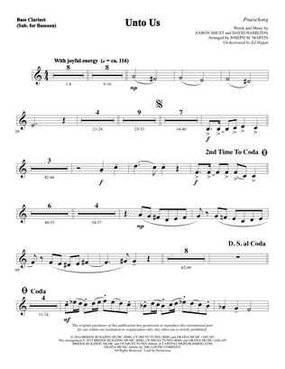 Unto Us - Bass Clarinet (sub. Bassoon)