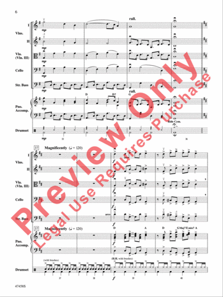 Hoedown at the Holidays String Orchestra scores gallery preview page 7