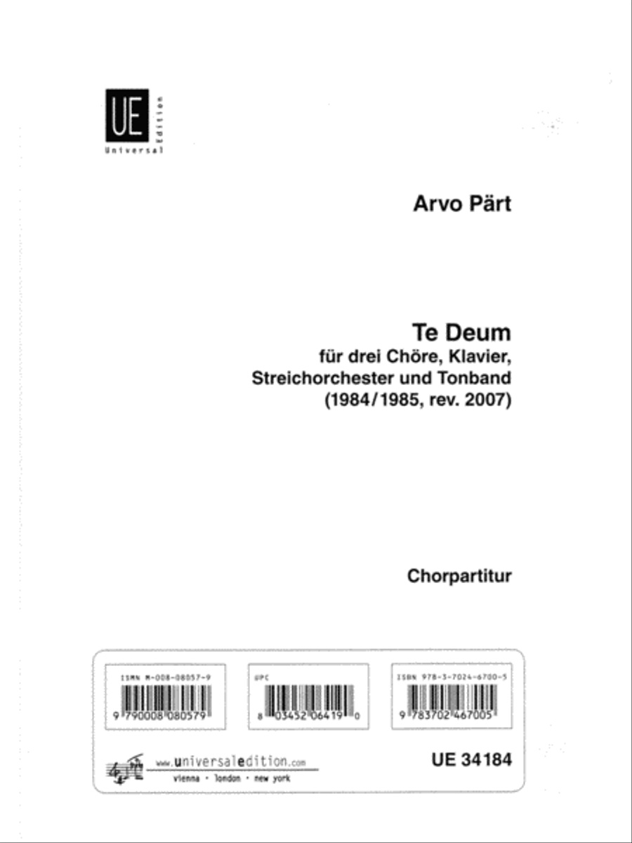 Te Deum TTBB scores gallery preview page 1