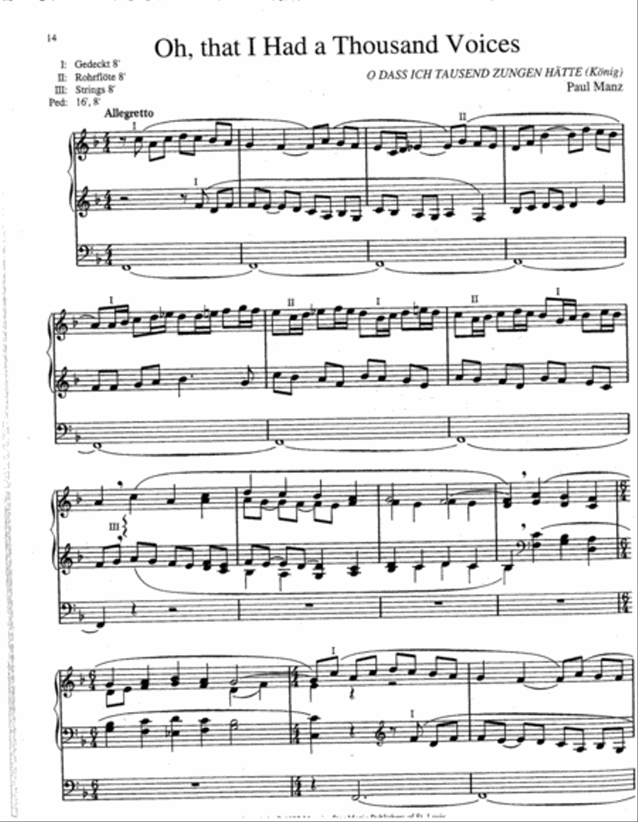 Music with Minimal Pedal - General and Fall Festivals Organ scores gallery preview page 3