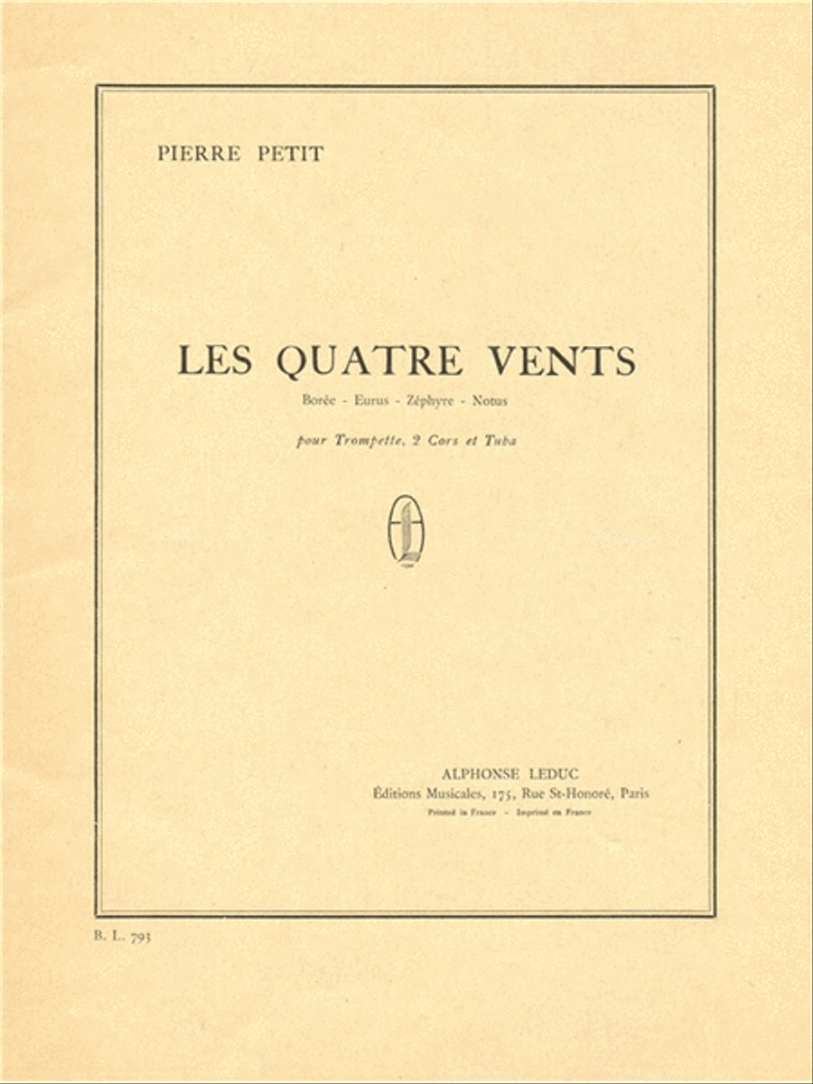 Les Quatre Vents (quartet-brass) School and Community scores gallery preview page 1