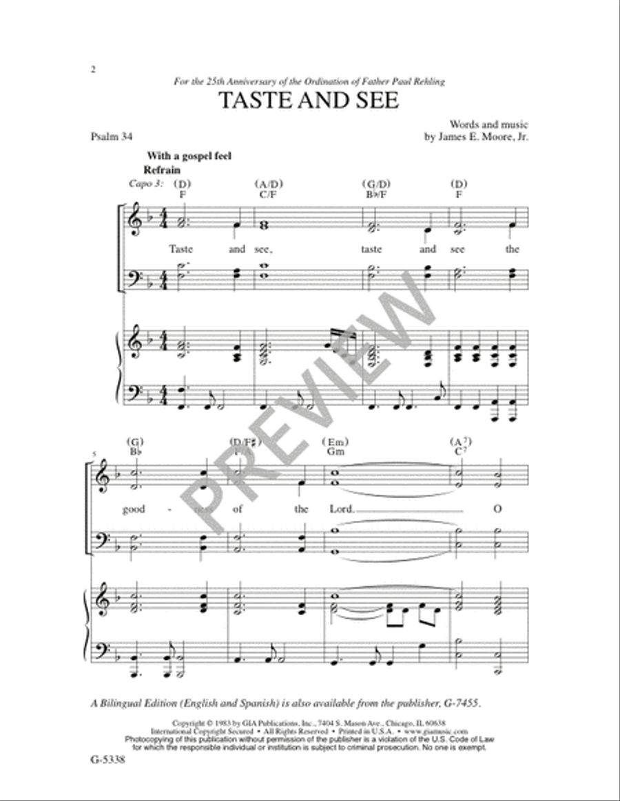 Taste and See 4-Part scores gallery preview page 2