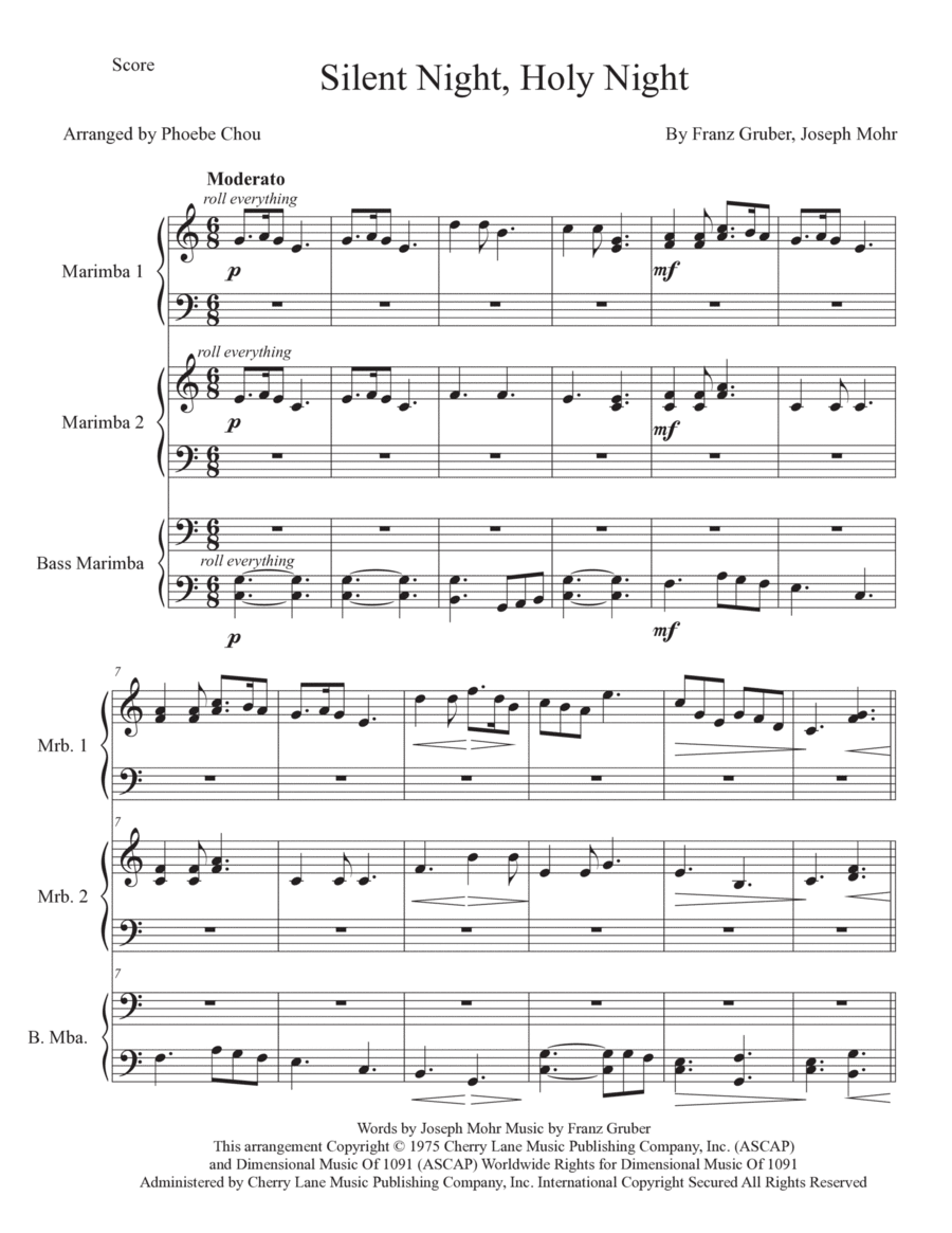 Silent Night, Holy Night Chamber Music scores gallery preview page 1