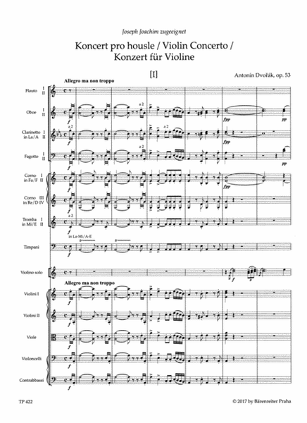 Konzert fur Violine und Orchester a-Moll op. 53