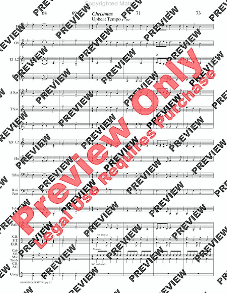 A Holiday Festival Concert Band scores gallery preview page 15