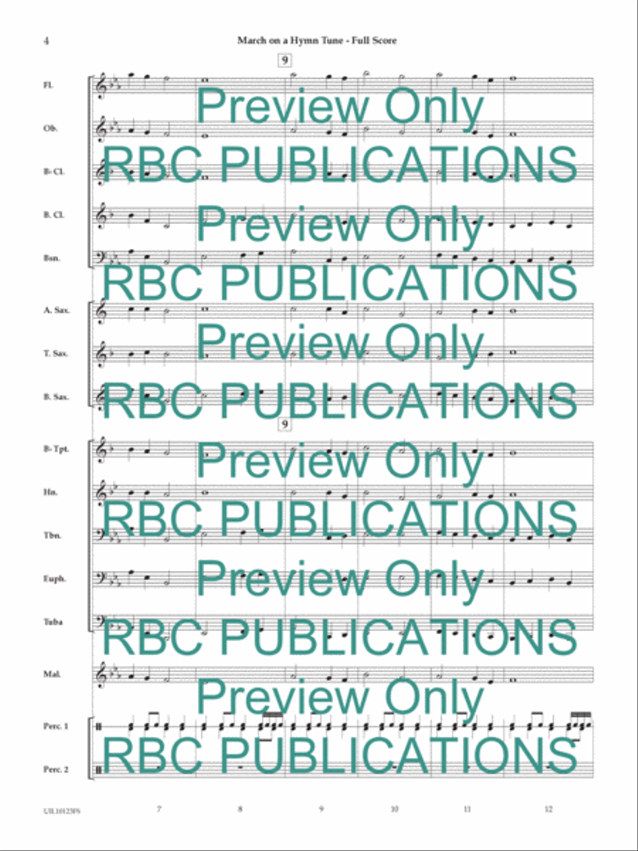 March On A Hymn Tune Concert Band scores gallery preview page 5