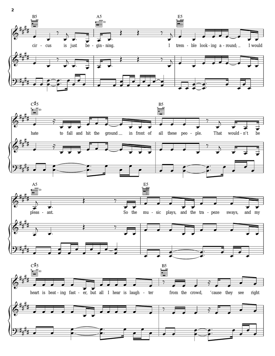 Love Me For Me Piano, Vocal, Guitar scores gallery preview page 2