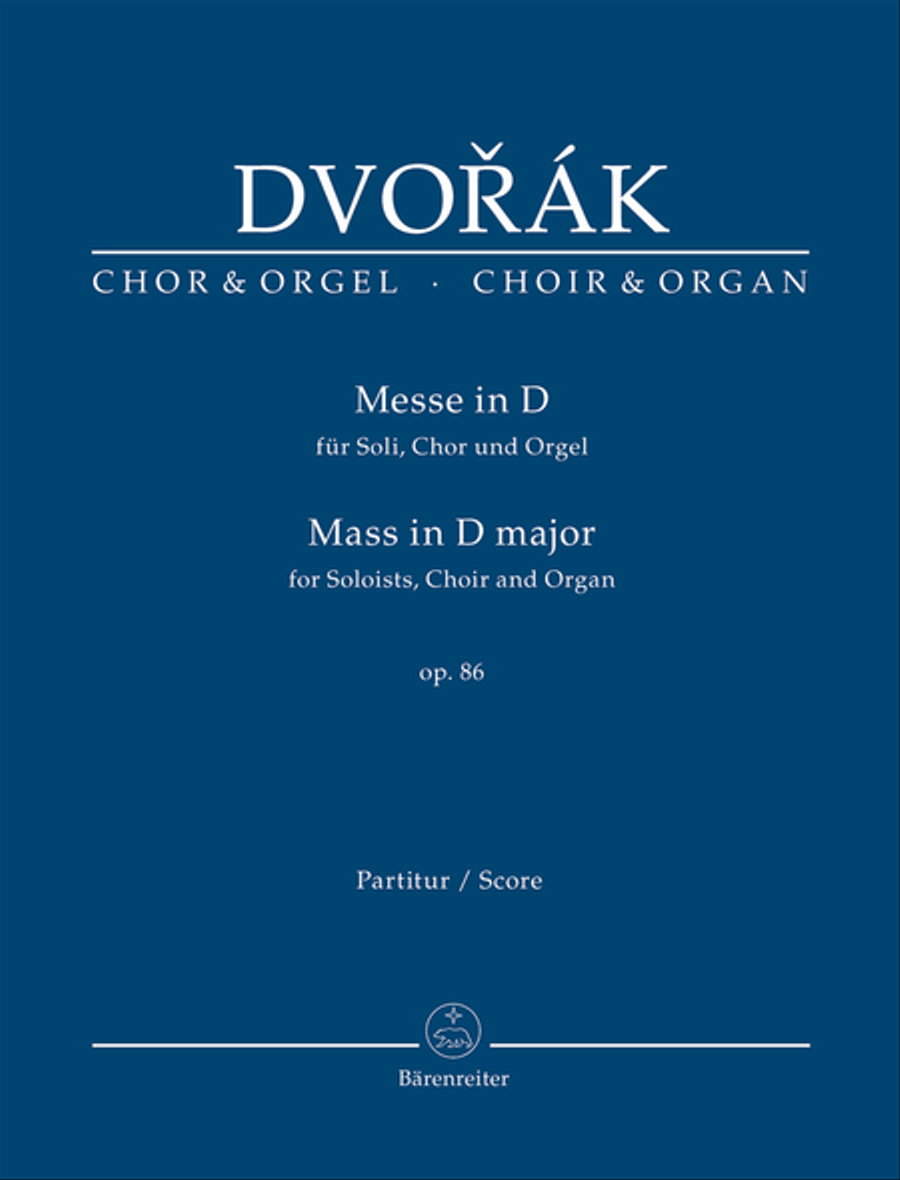 Mass for Soloists, Choir and Organ D major, Op. 86 4-Part scores gallery preview page 1