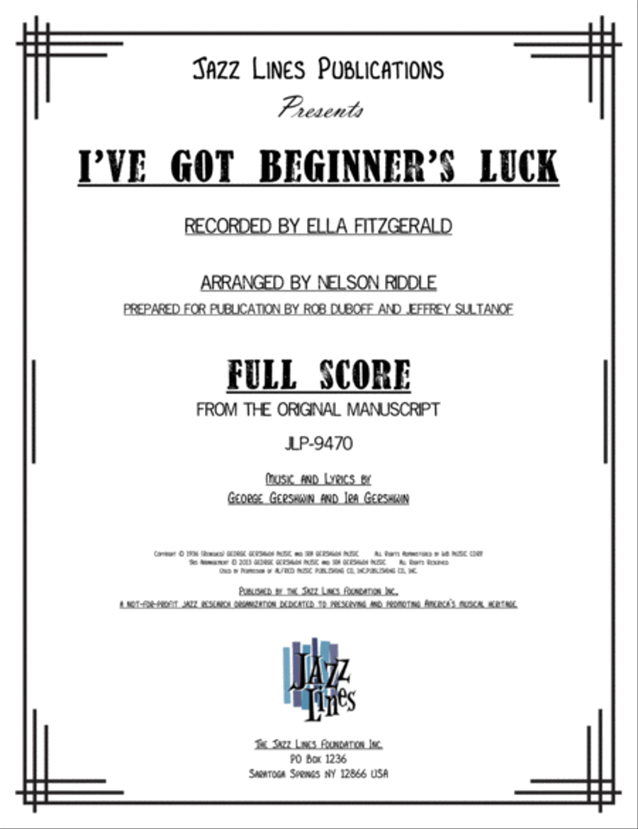 I've Got Beginner's Luck Orchestra scores gallery preview page 2
