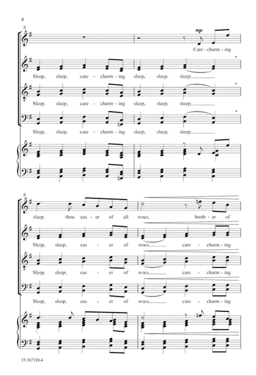 Care-charming Sleep Care-charming Sleep Divisi scores gallery preview page 4