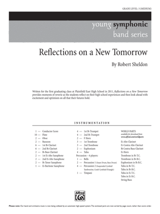 Reflections on a New Tomorrow: Score