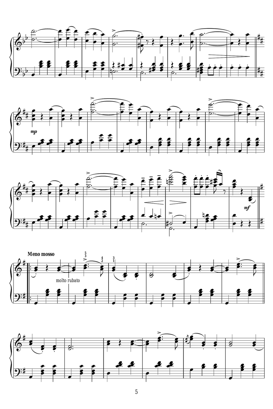 The Blue Danube The Blue Danube Piano Solo scores gallery preview page 5