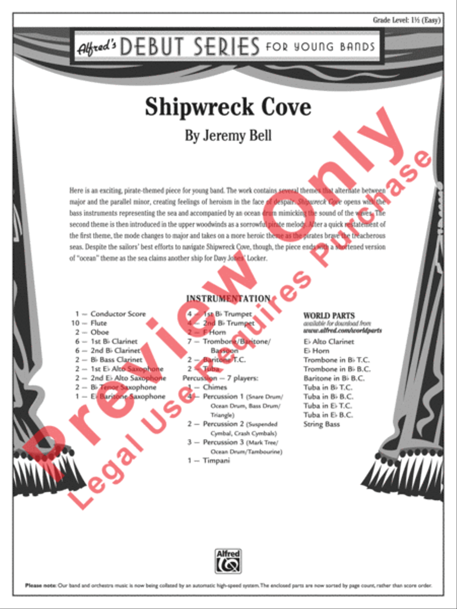 Shipwreck Cove Concert Band scores gallery preview page 2