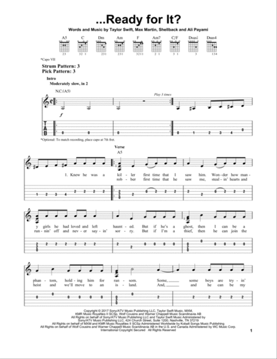 ...Ready For It? Acoustic Guitar scores gallery preview page 1