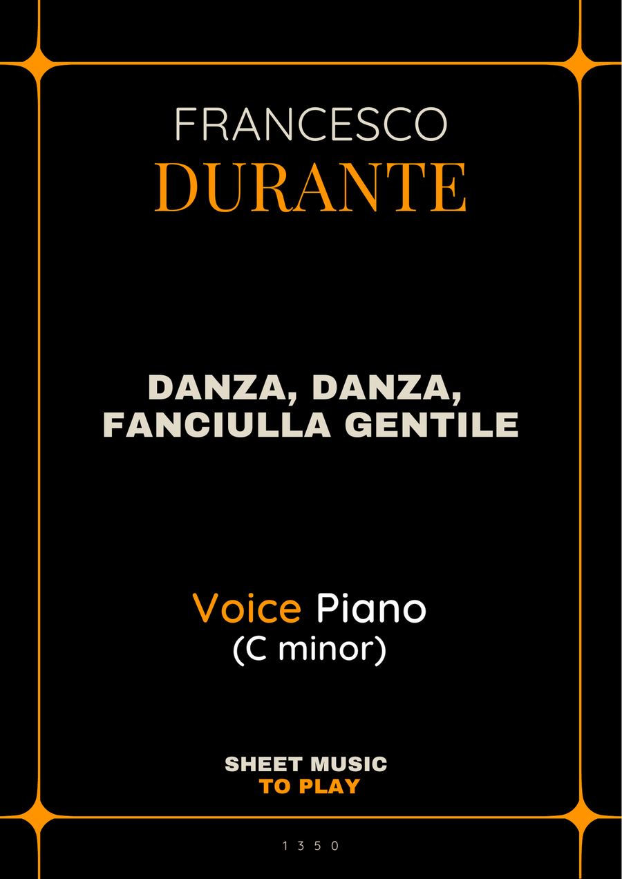 Danza, danza, fanciulla gentile - Voice and Piano - C minor (Full Score and Parts) Piano, Vocal scores gallery preview page 1