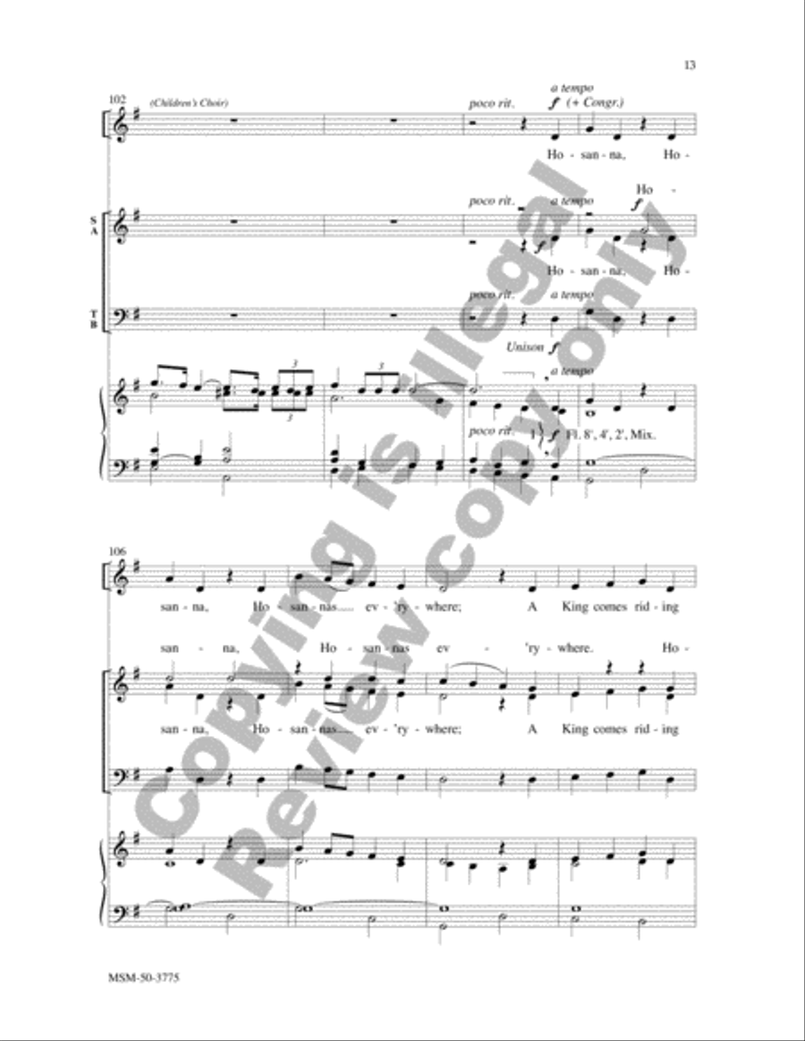 Hosannas Everywhere 4-Part scores gallery preview page 13