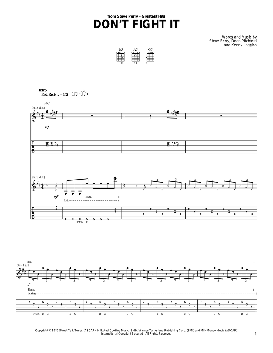 Don't Fight It Don't Fight It Acoustic Guitar scores gallery preview page 1