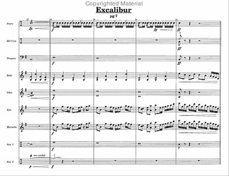 Excalibur Excalibur Percussion Ensemble scores gallery preview page 4