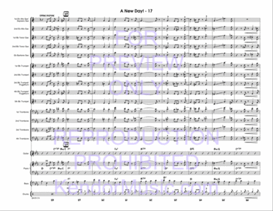 New Day!, A (Full Score) Jazz Ensemble scores gallery preview page 18