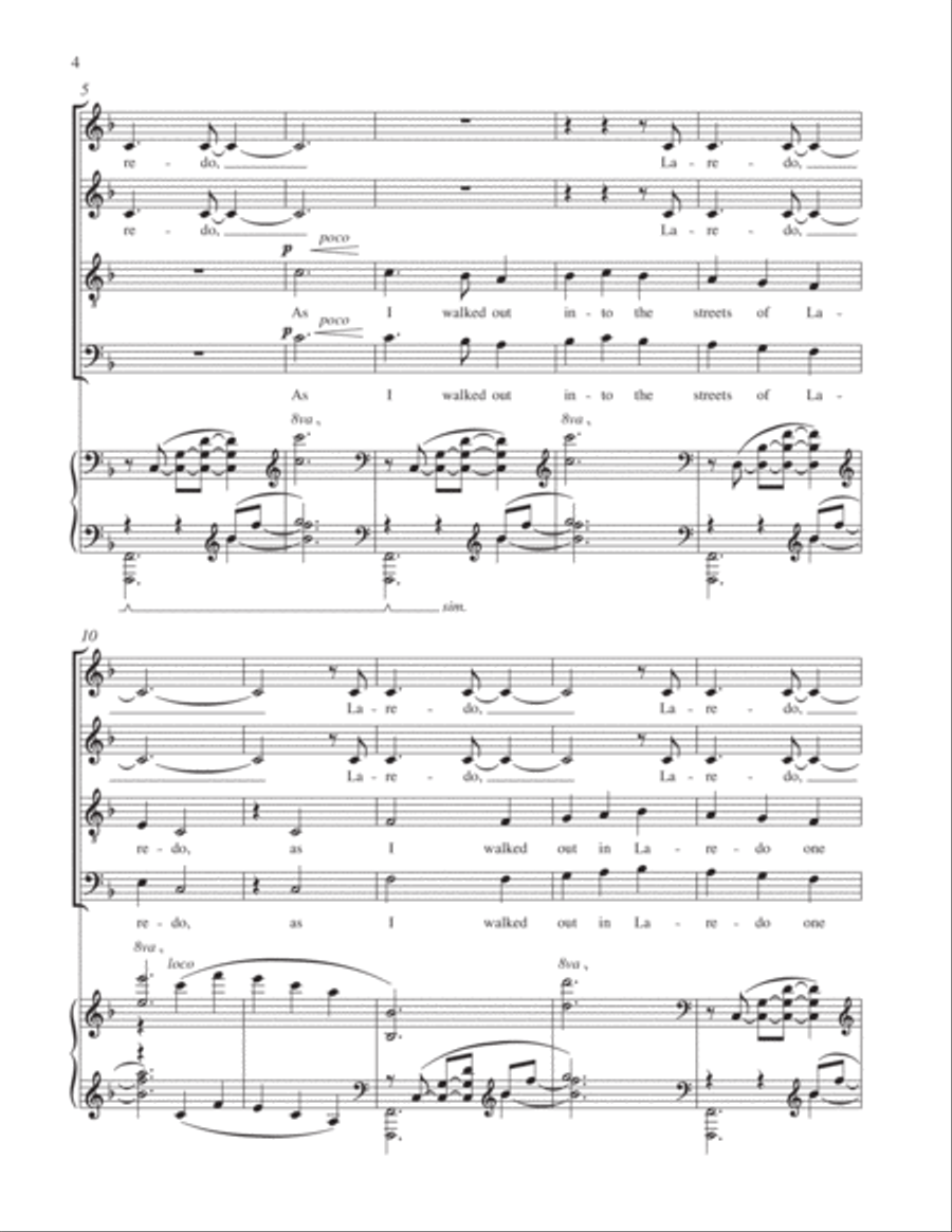 Streets of Laredo 4-Part scores gallery preview page 16