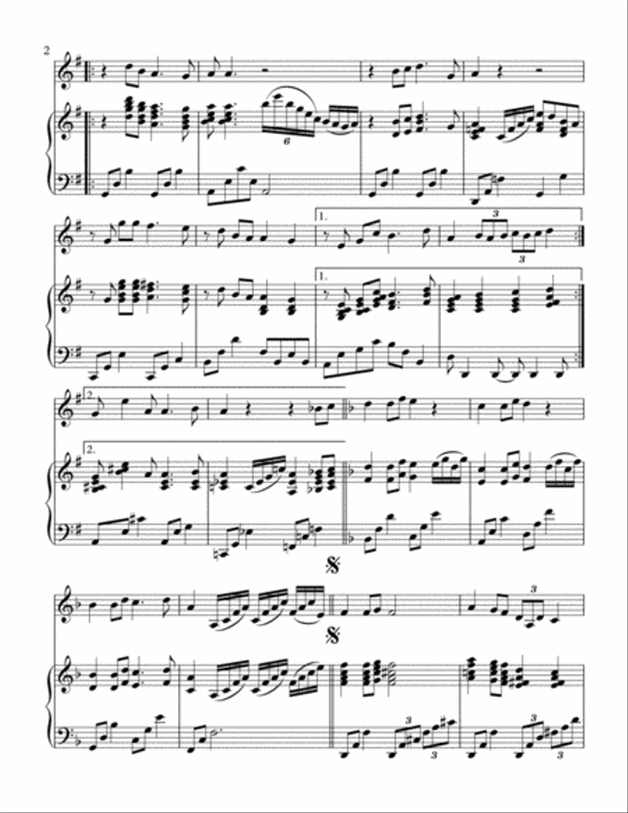 Merry Christmas, Darling Woodwind Duet scores gallery preview page 3