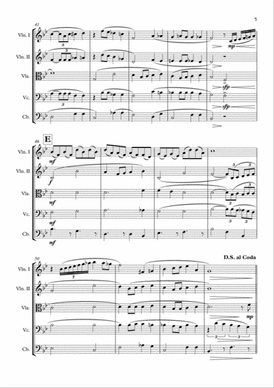 Over The Rainbow (from The Wizard Of Oz) String Quintet scores gallery preview page 6