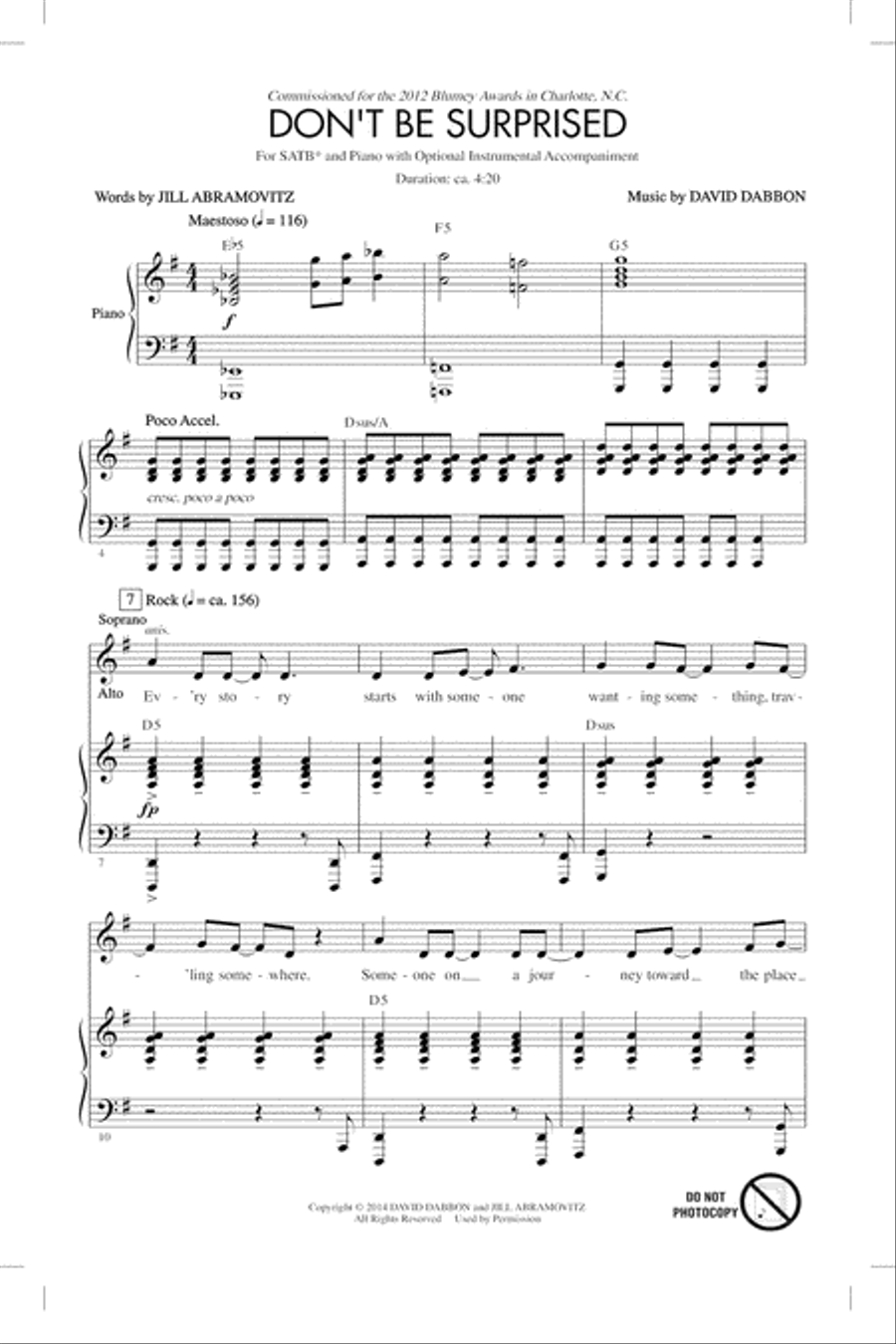 Don't Be Surprised 4-Part scores gallery preview page 1