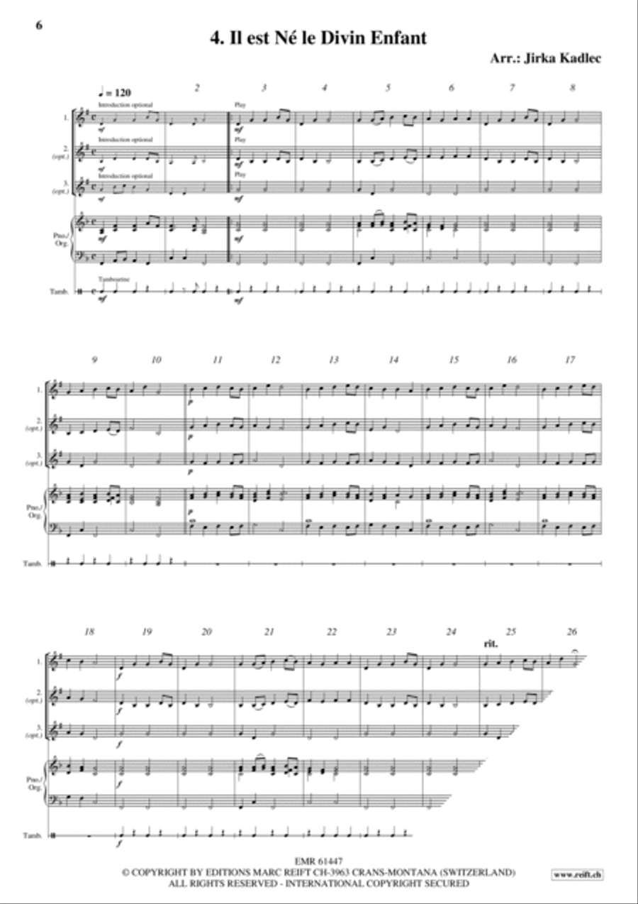 12 Easy Christmas Songs Brass Duet scores gallery preview page 6