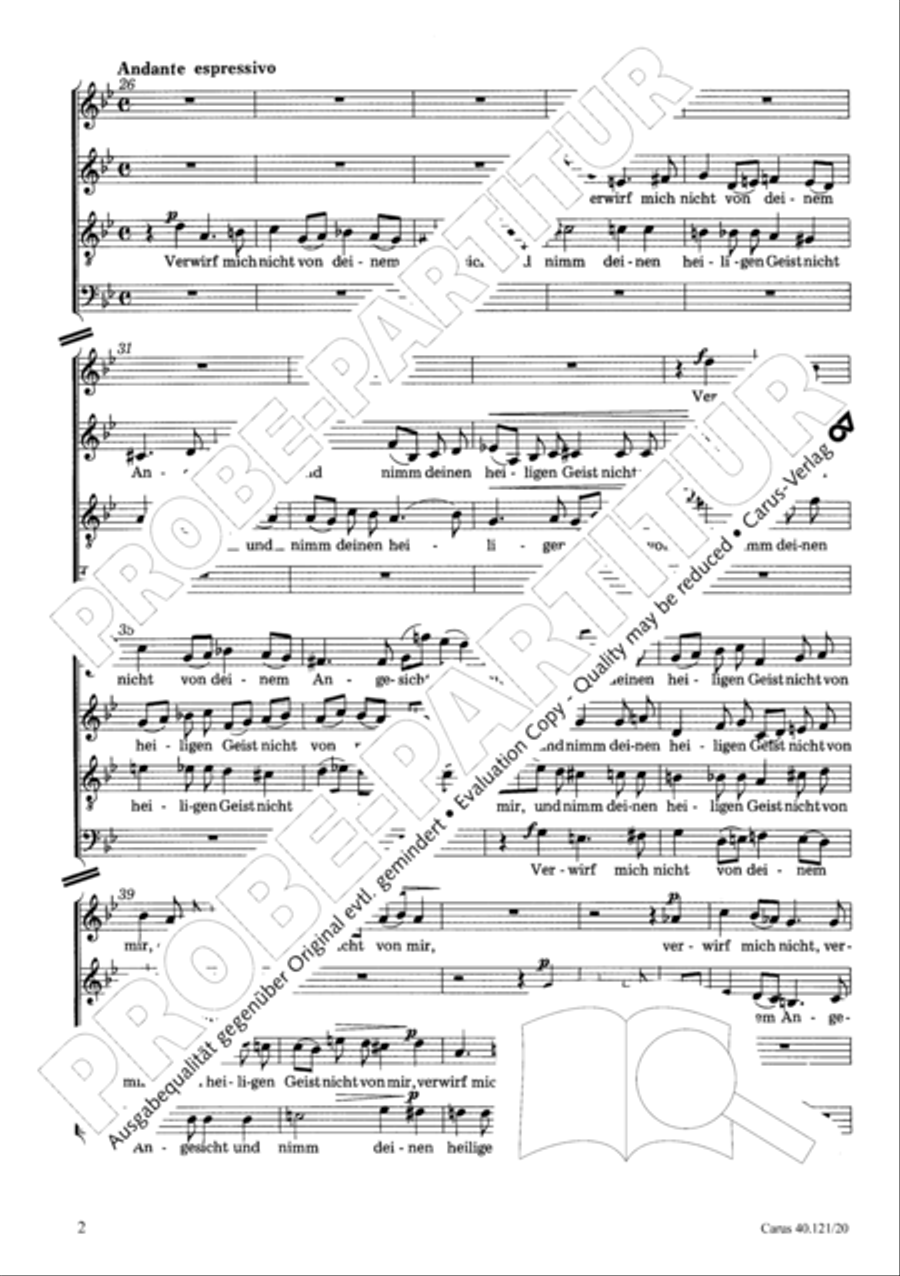 Make in me, o God a clean pure heart Choir scores gallery preview page 3