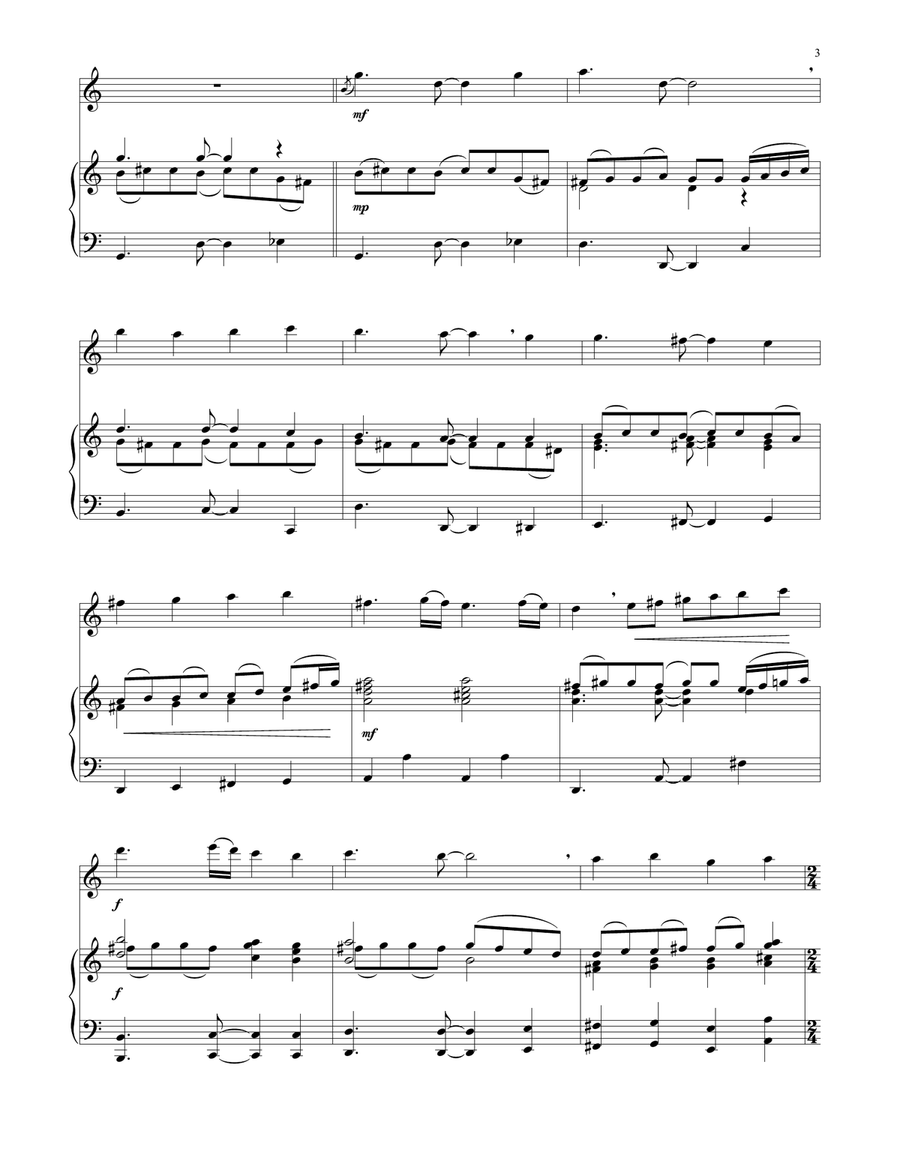 O Come, All Ye Faithful Flute Solo scores gallery preview page 3