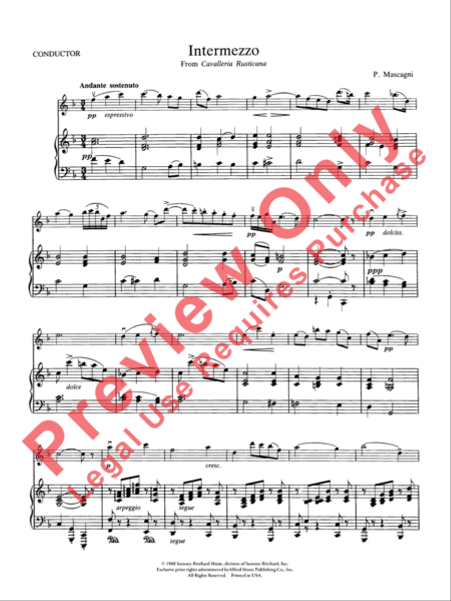 Intermezzo from Cavalleria Rusticana String Orchestra scores gallery preview page 4