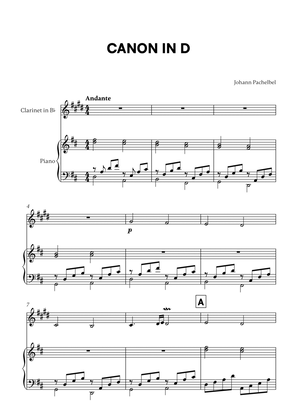 Canon in D (for Clarinet and Piano)