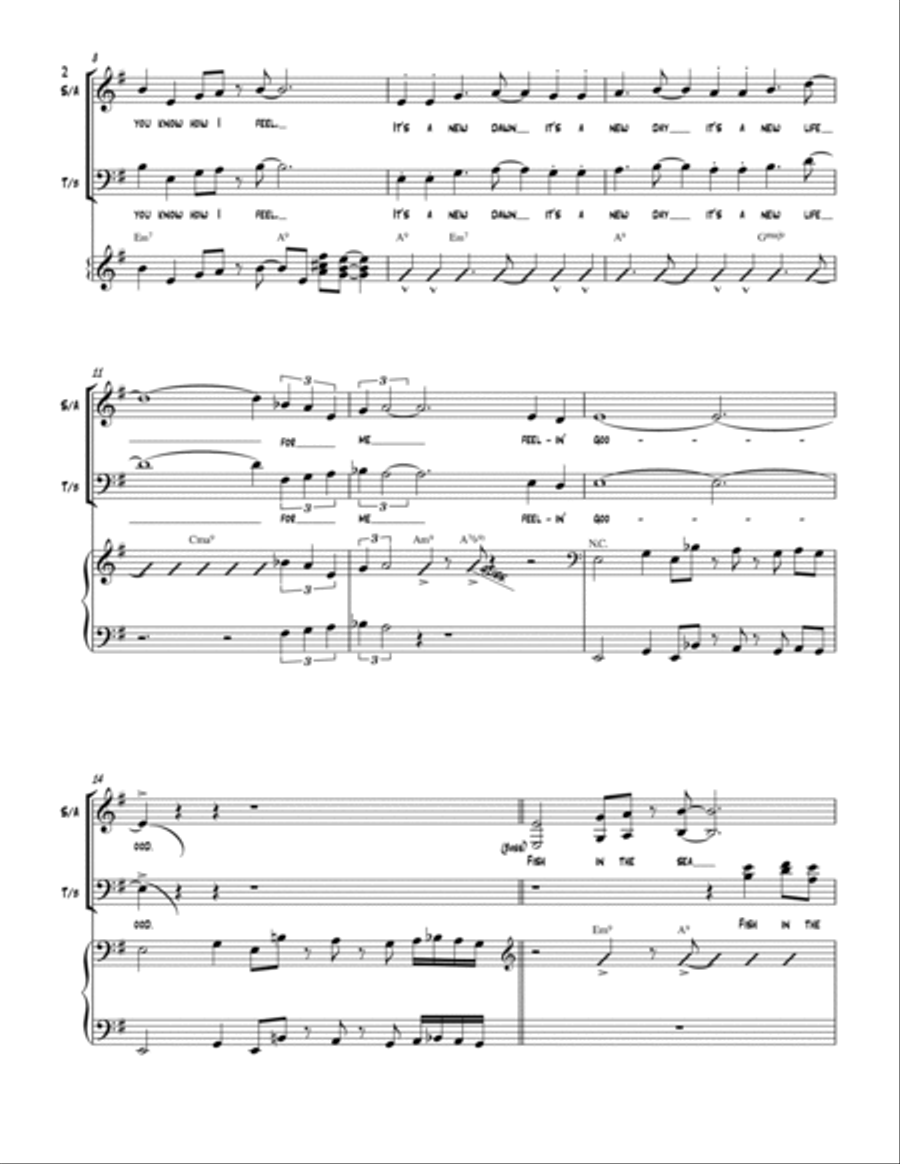 Feeling Good 4-Part scores gallery preview page 2