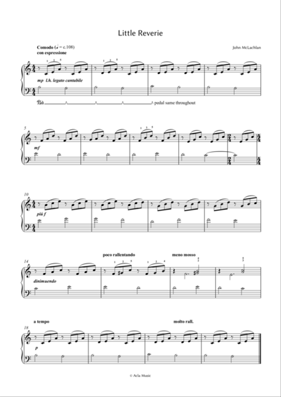 Little Reverie Piano Method scores gallery preview page 1