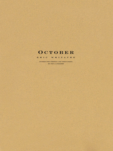 Eric Whitacre : October