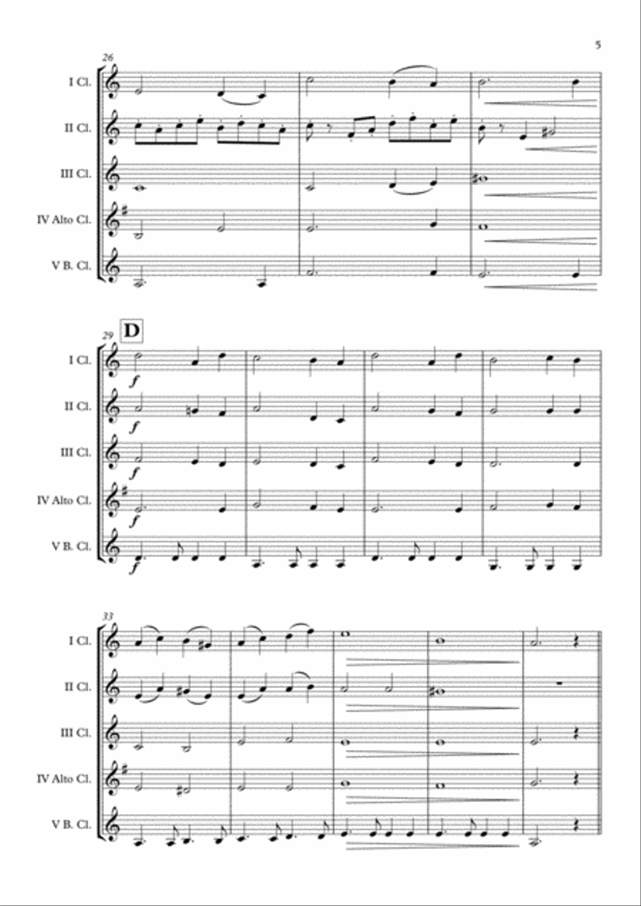 For The Cause Clarinet Choir scores gallery preview page 6