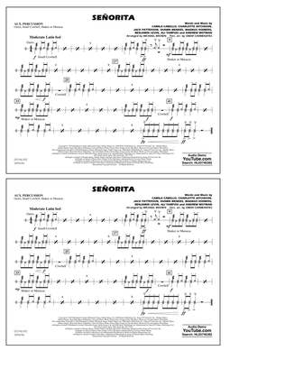 Se&#241;orita (arr. Carmenates and Brown) - Aux Percussion