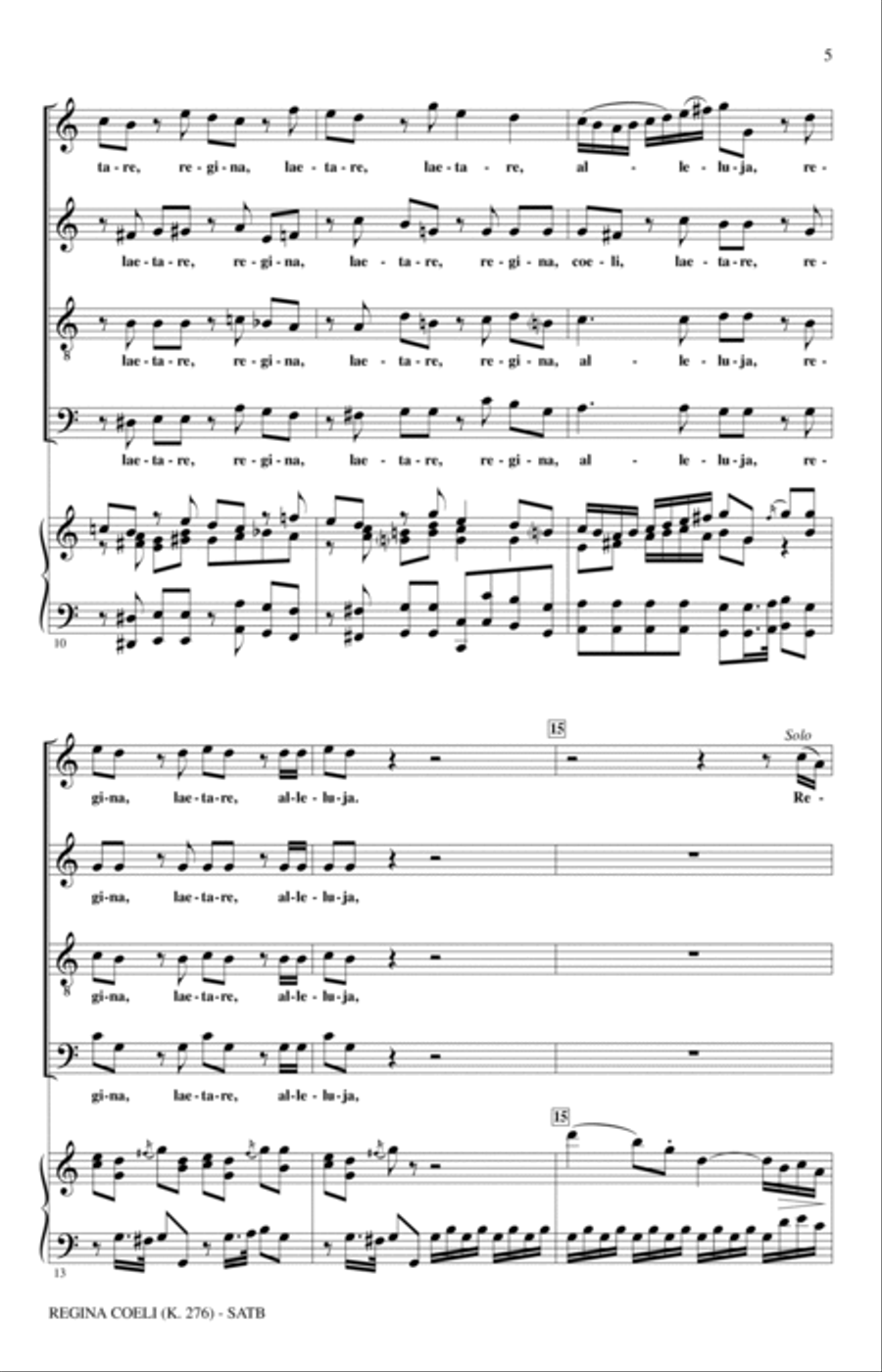 Regina Coeli KV276 Regina Coeli KV276 4-Part scores gallery preview page 3