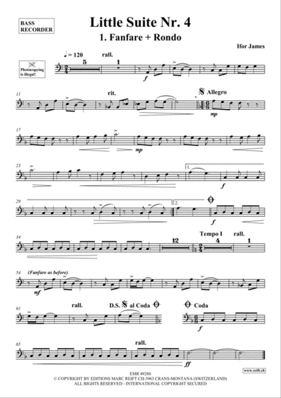 Little Suite No. 4 Bass Recorder scores gallery preview page 2