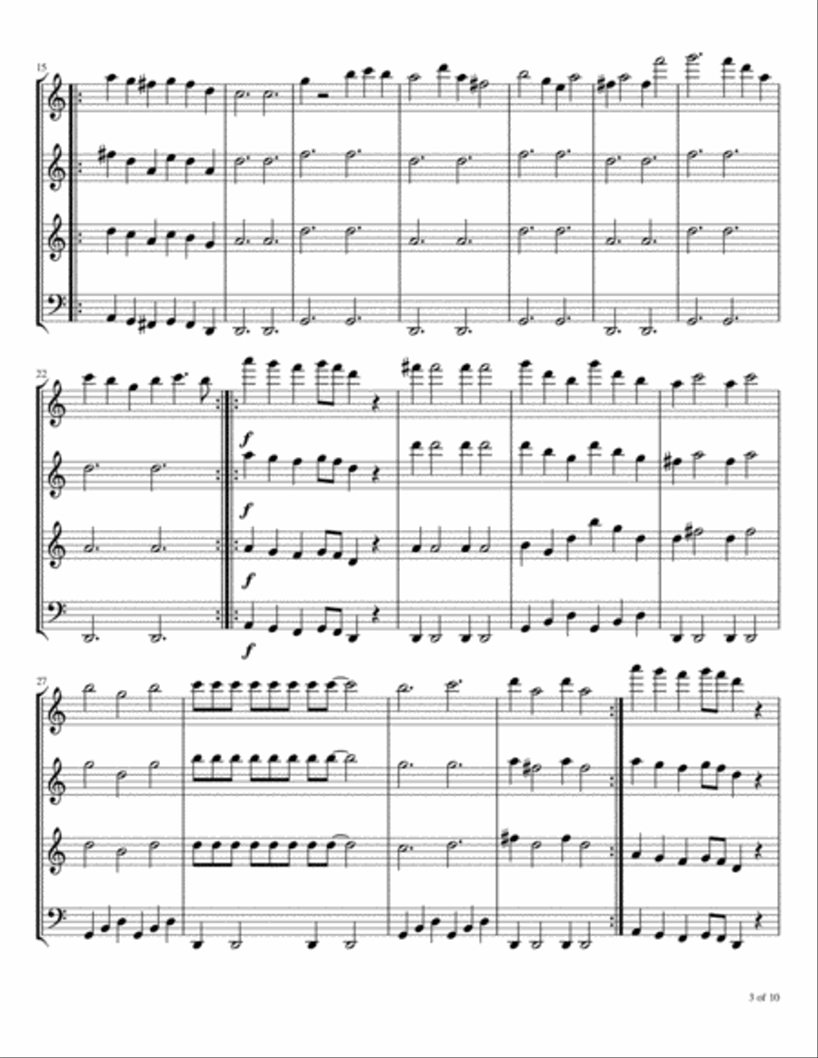 Quartet #3 Woodwind Quartet scores gallery preview page 4