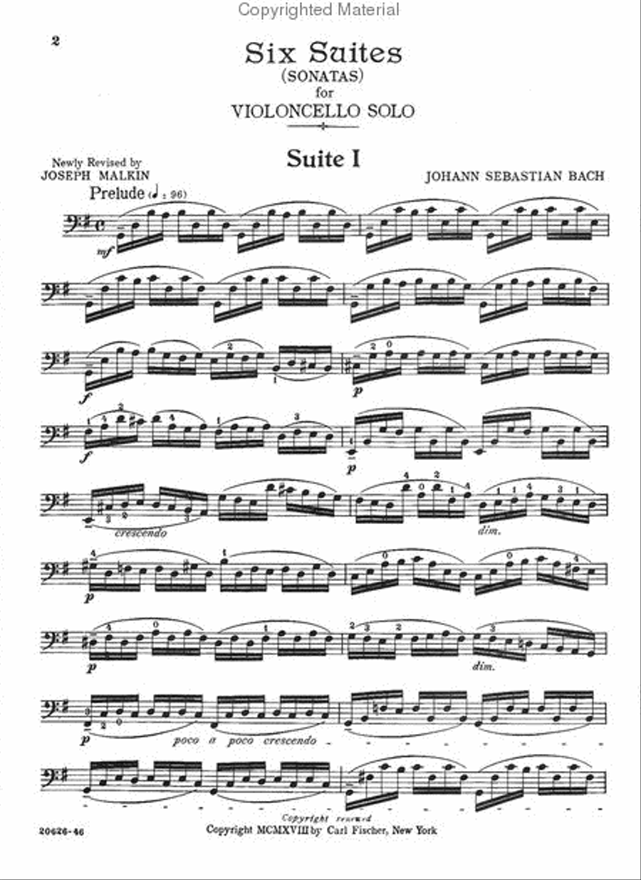 Six Suites Six Suites Cello Solo scores gallery preview page 2